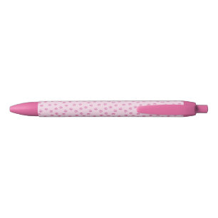 pink pawprints black ink pen