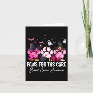 Pink Paws For The Cure Breast Cancer Awareness Dog Card