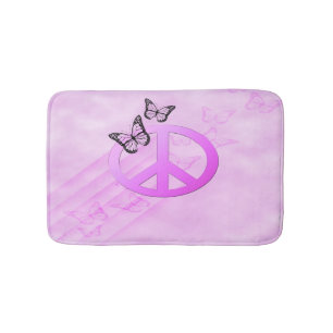 Pink Peace Bath Mat
