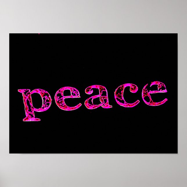 pink peace black poster (Front)