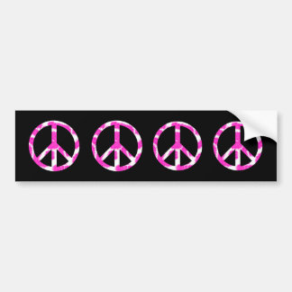 Pink Peace Bumper Sticker