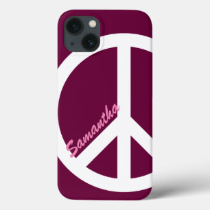 Pink Peace Sign iPhone 13 Case