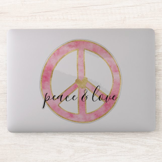 Pink Peace Sign Inspirational Quote (Computer)