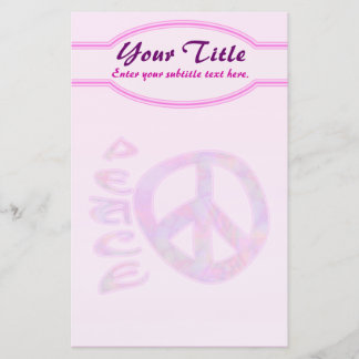 Pink Peace Stationery
