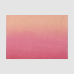 Pink & Peach Coral Abstract Ombre Modern Elegant Tissue Paper
