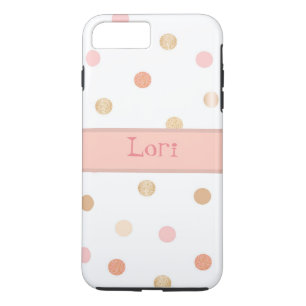 Pink & Peach Polka Dot iPhone 8 Plus/7 Plus Case
