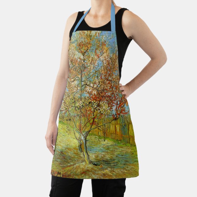 Pink Peach Tree in Blossom by Vincent van Gogh Apron (Insitu)