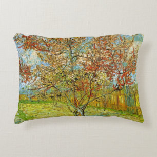 Pink Peach Tree in Blossom by Vincent van Gogh Decorative Cushion