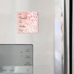 Pink Peach Vines Floral Inspiration Custom Magnet