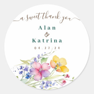 Pink Peach Yellow Blooms Sticker