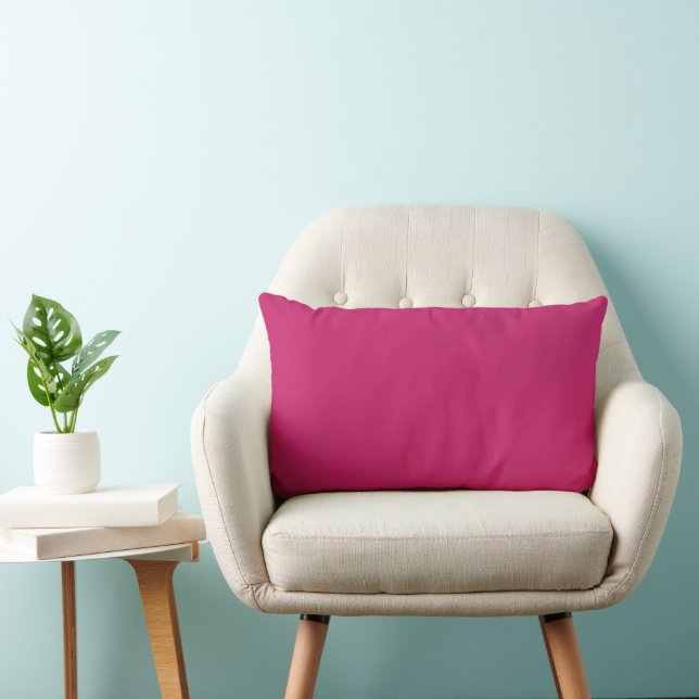 Pink Peacock Lumbar Pillow (Chair)