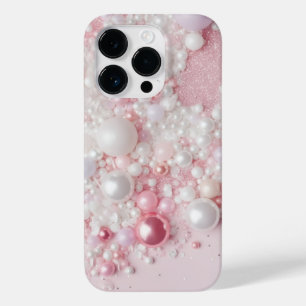 Pink Pearl Glitter Glam Bling Case-Mate iPhone 14 Pro Case