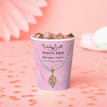 Pink Pearl Necklace Elegant 21st. Birthday Party