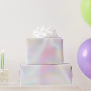 Pink Pearl Opal Iridescent Holographic  Wrapping Paper