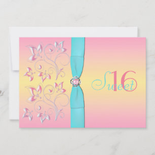 Pink Pearl & Pretty Pastels Sweet Sixteen Invite