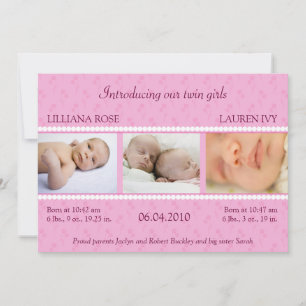 Pink Pearl Twins Announcement