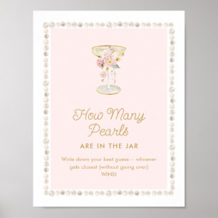 Pink Pearls and Prosecco How Many Pearls Game Poster