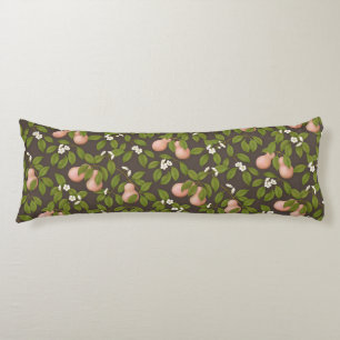 Pink Pears (dark brown) Body Cushion