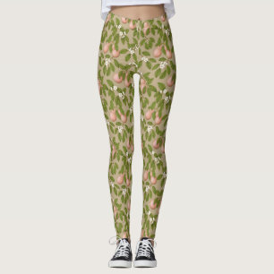 Pink Pears (light brown) Leggings