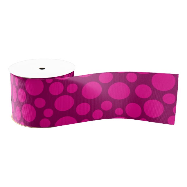 Pink peas grosgrain ribbon (Spool)