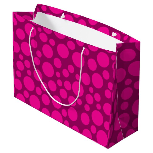 Pink peas large gift bag (Back Angled)