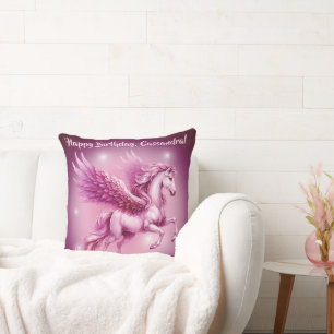 Pink Pegasus "Happy Birthday" Cushion