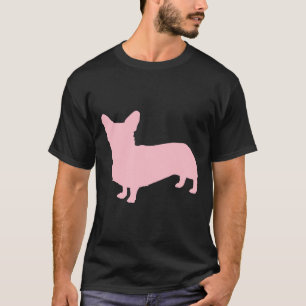 Pink Pembroke Welsh Corgi Silhouette T-Shirt