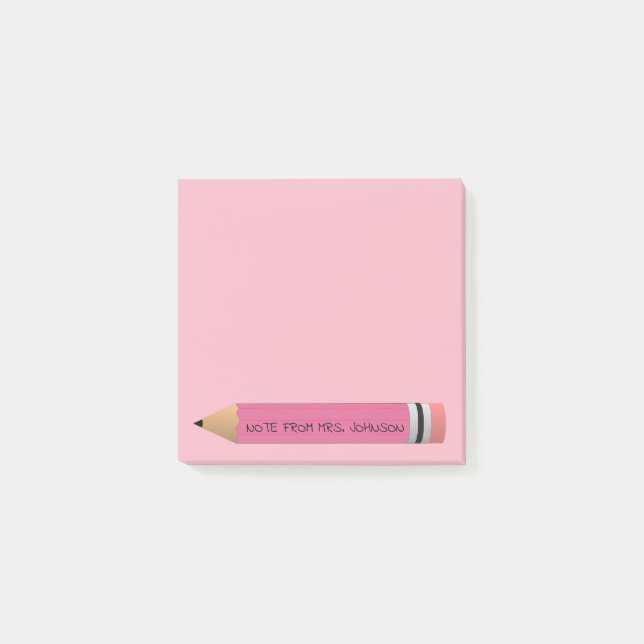Pink Pencil Post-it Notes (Front)
