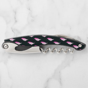 Pink penguin silhouette corkscrew