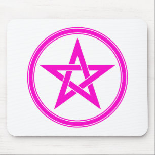 pink pentacle mouse pad