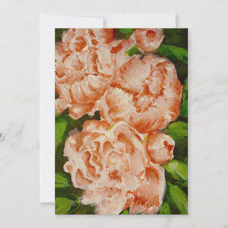 Pink Peoney Holiday Card