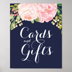 Pink Peonies Cards and Gifts Sign (8x10)