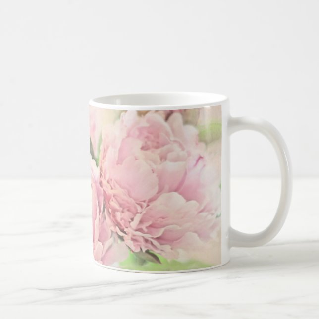 Pink Peonies Coffee Mug (Right)