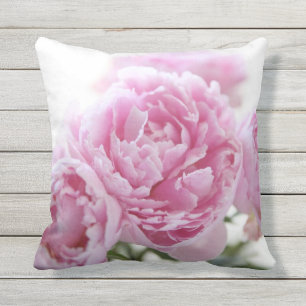 Pink peonies cushion