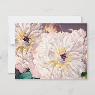 Pink Peonies Flat Greeting Card
