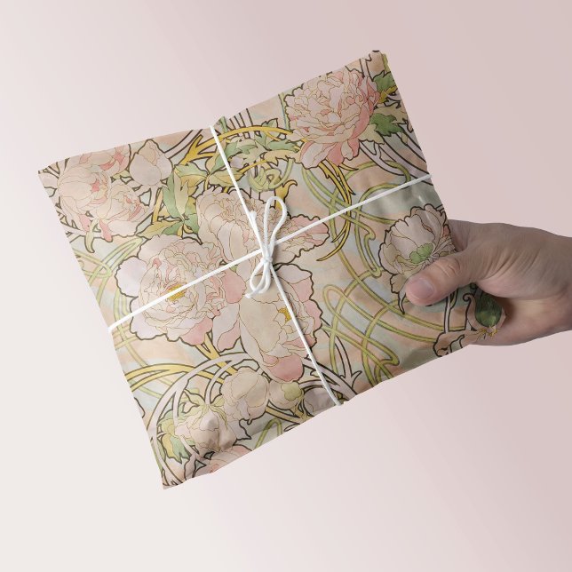 Pink Peonies Floral Pattern Tissue Paper (Creator Uploaded)