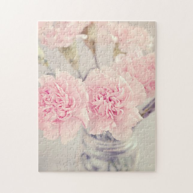 Pink Peonies in Glass Jar Jigsaw Puzzle (Vertical)