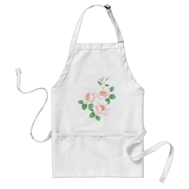 Pink Peonies Japanese Floral Kimono Standard Apron (Front)