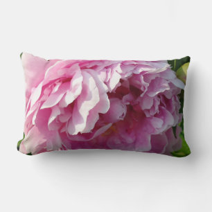 Pink Peonies Lumbar Cushion