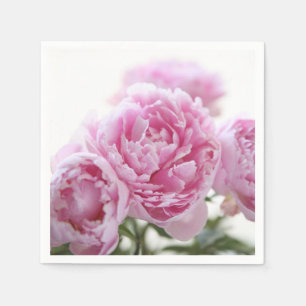Pink peonies napkin
