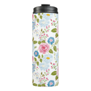 Pink Peonies Pattern  Thermal Tumbler