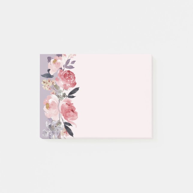 Pink Peonies Post-it Notes (Front)