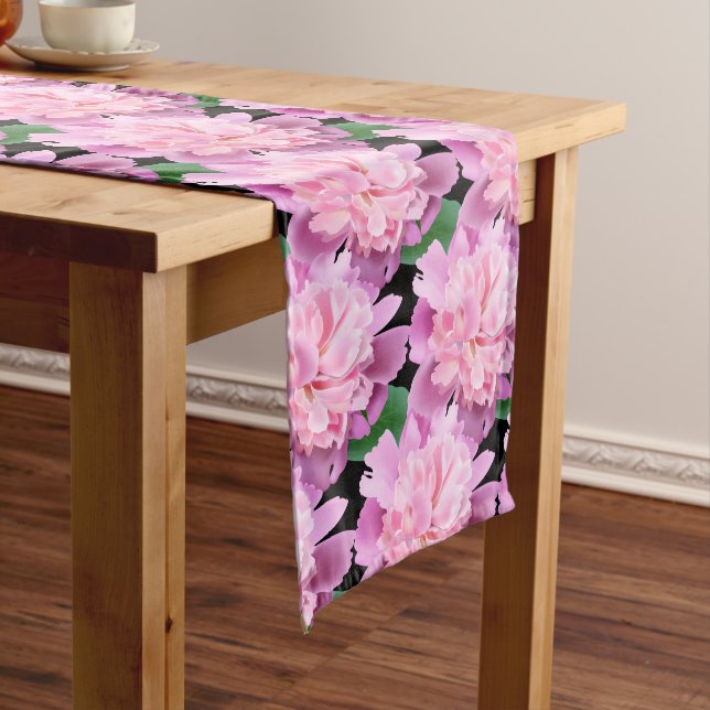 Pink Peonies Table Runner (In Situ)
