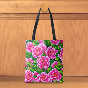Pink Peonies Tote Bag