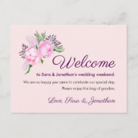 Pink Peonies Watercolor | Wedding Welcome
