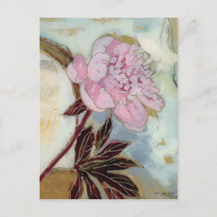 Pink Peony Blossom Postcard