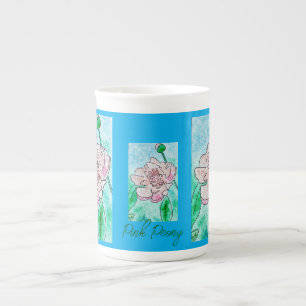 Pink Peony  Bone China Mug