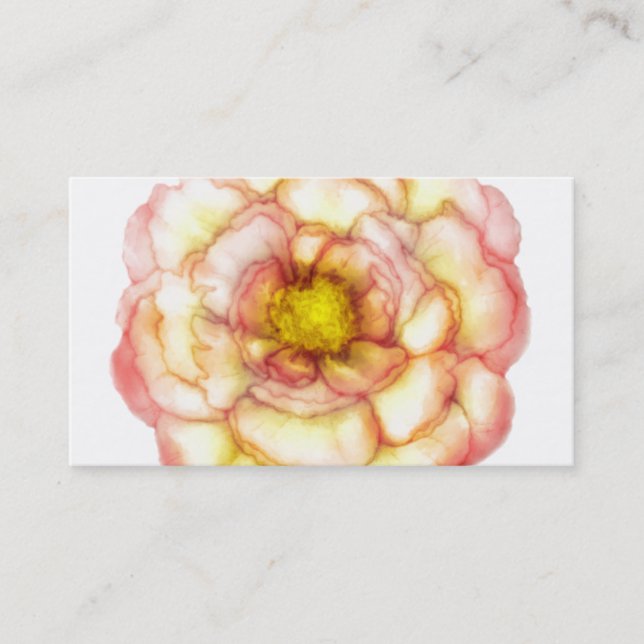 Pink  Peony  Business Card (Front)