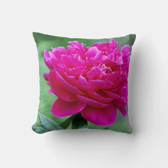 Pink peony cushion (Front)