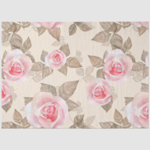 Pink peony floral decoupage  tissue paper